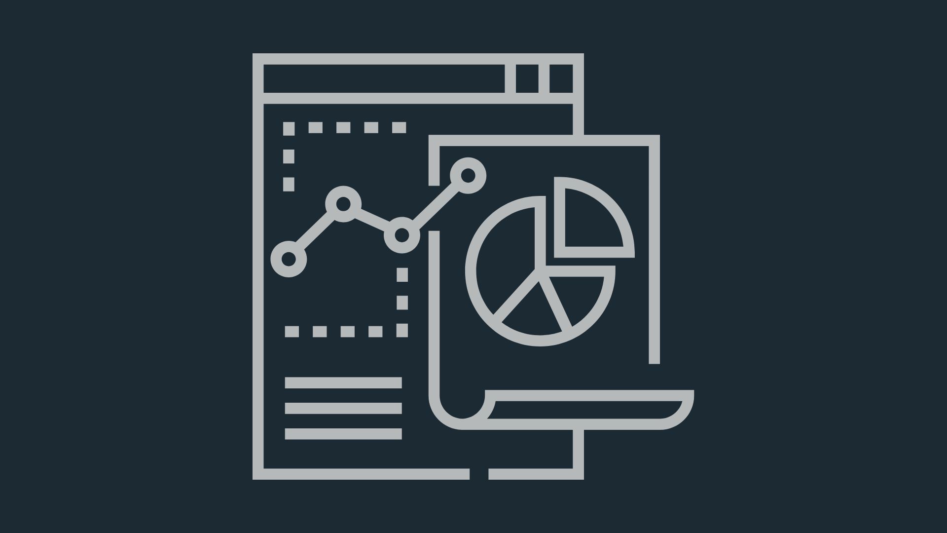 Comparative market analysis icon landscape