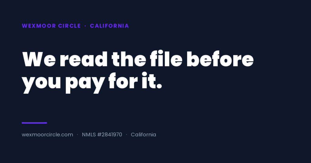 Wexmoor Circle — we read the file before you pay for it