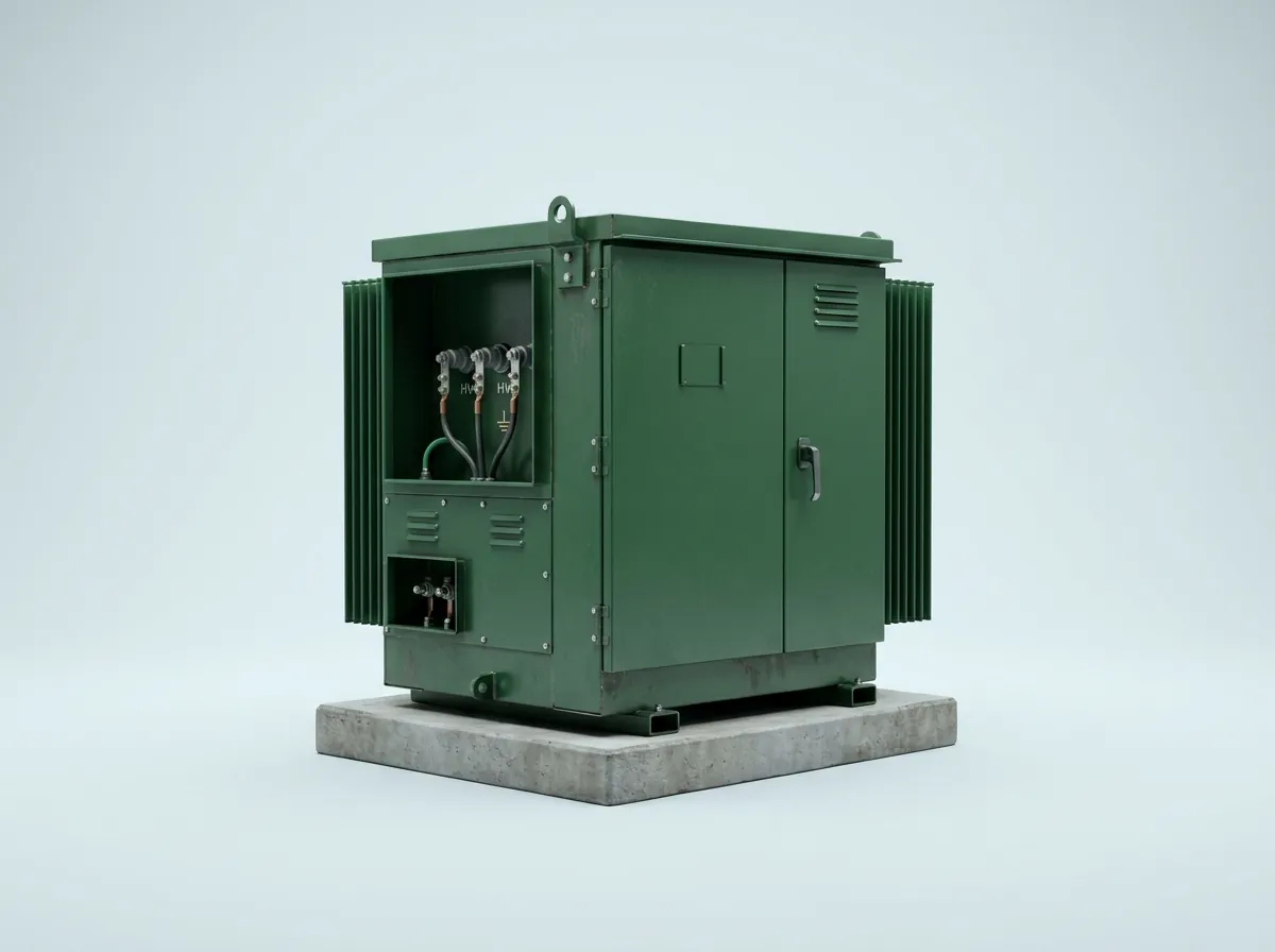 Pad-mount transformer, 75 kVA, three-phase