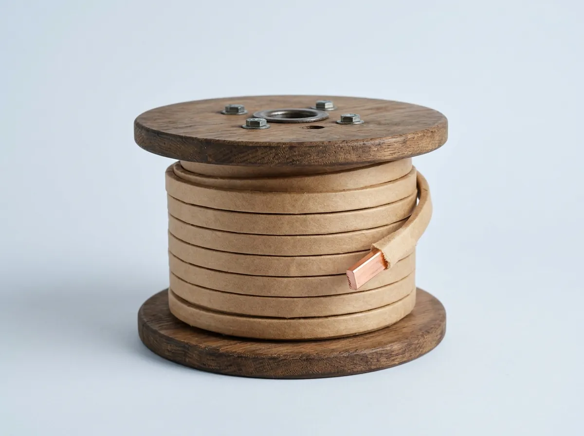 Paper-covered rectangular conductor