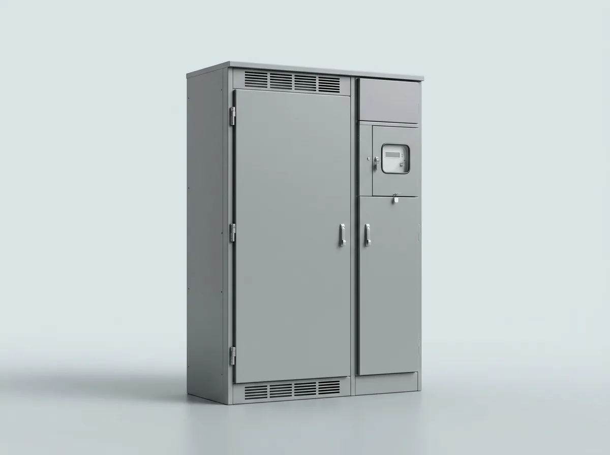 Service switchboard, 600 A, with utility meter section