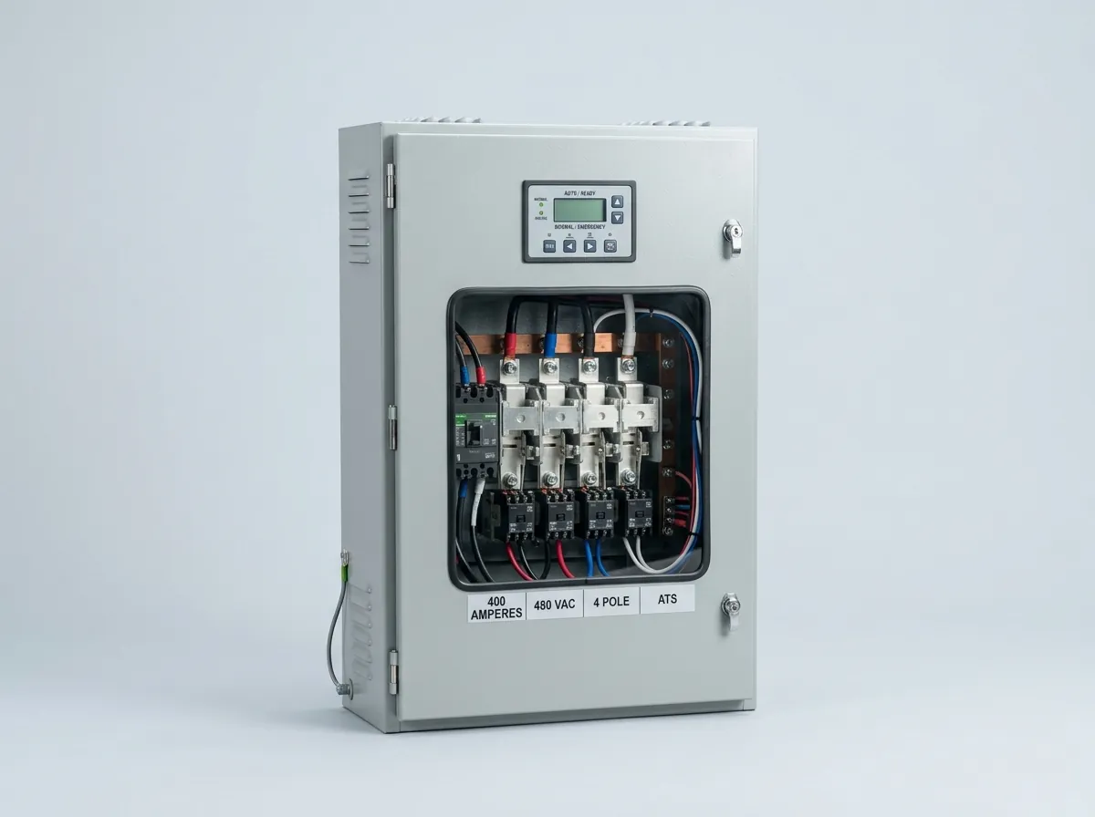 Automatic transfer switch, 400 A, 480 V, 4-pole